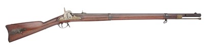 Lot 314 - A RARE .58 PERCUSSION HARPERS FERRY 1855 MODEL MILITARY RIFLE OF SO-CALLED ARTILLERY MODEL