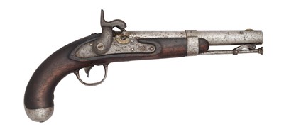 Lot 323 - AN AMERICAN .54 PERCUSSION 1836 MODEL MILITARY PISTOL DATED 1844