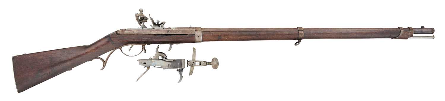 Lot 312 - AN AMERICAN .52 FLINTLOCK J.H. HALL