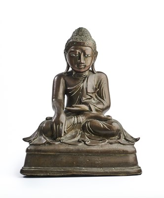 Lot 167 - A BRONZE FIGURE OF BUDDHA, BURMA, 19TH CENTURY