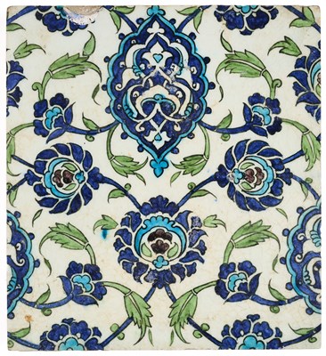 Lot 118 - A DAMASCUS TILE, OTTOMAN SYRIA, 1560-1570