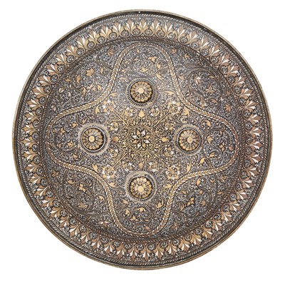 Lot 556 - A SMALL INDIAN DHAL, LATE 19TH CENTURY