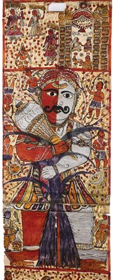Lot 169 - A GARODA NARRATIVE SCROLL (TIPANU), GUJARAT, 20TH CENTURY