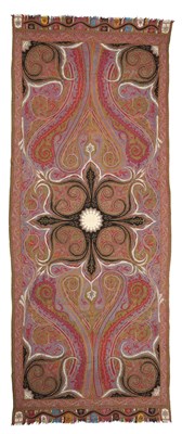 Lot 187 - A WOVEN WOOL SHAWL, KASHMIR, CIRCA 1870