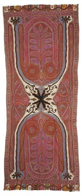 Lot 185 - A WOVEN WOOL SHAWL, KASHMIR, CIRCA 1870