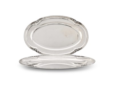 Lot 155 - A PAIR OF FRENCH SILVER MEAT DISHES, GEORGES FOUQUET-LAPAR, PARIS, EARLY 20TH CENTURY