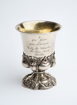 Lot 673 - A SILVER BEAKER, PROBABLY GERMAN, CIRCA 1875