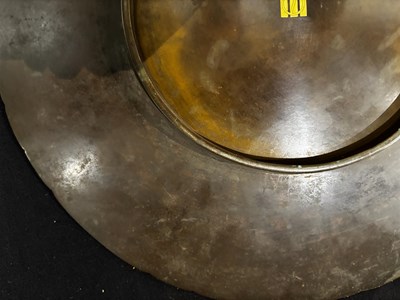 Lot 72 - A LARGE JAPANESE INLAID BRONZE DISH, MEIJI PERIOD (1868-1912)