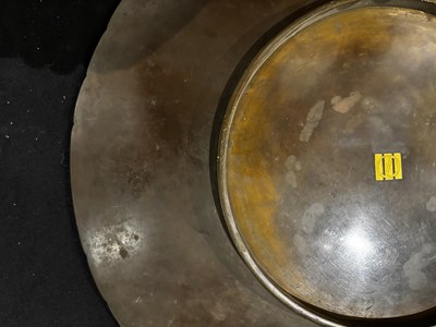 Lot 72 - A LARGE JAPANESE INLAID BRONZE DISH, MEIJI PERIOD (1868-1912)
