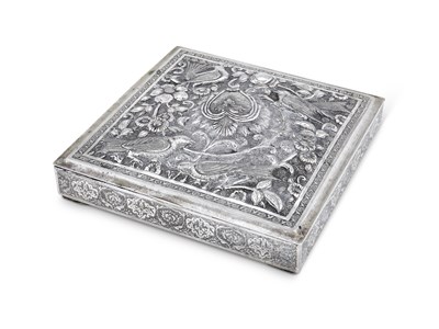 Lot 135 - AN IRANI BOX, MOHAMMED TAQI ZUFAN, ISFAHAN, CIRCA 1960