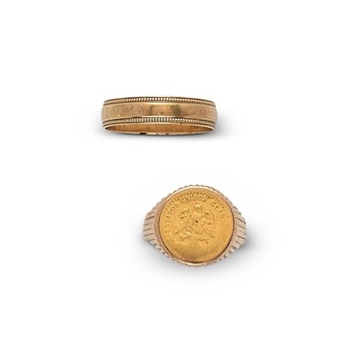 Lot 345 - COLLECTION OF SIX GOLD RINGS