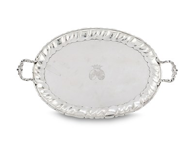 Lot 158 - AN AUSTRO-HUNGARIAN SILVER TRAY, MAKER'S MARKS WB AND SB, BRATISLAVA (POZSONY/PRESSBURG), CIRCA 1900