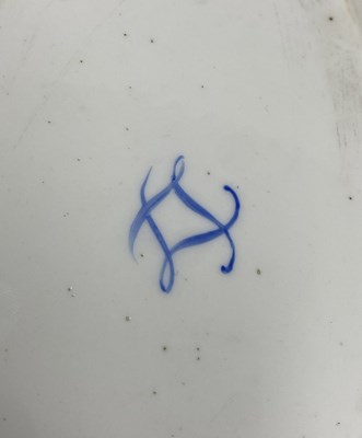 Lot 17 - A SEVRES-STYLE BLUE-GROUND OVAL DISH, LATE 19TH CENTURY