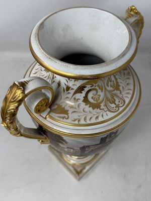 Lot 31 - A BLOOR DERBY TOPOGRAPHICAL THREE-PIECE GARNITURE, SECOND QUARTER 19TH CENTURY