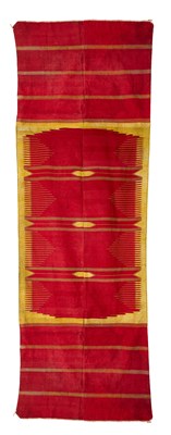 Lot 466 - A WOVEN COTTON FLOOR COVERING, DAMASCUS, SYRIA, CIRCA 1900