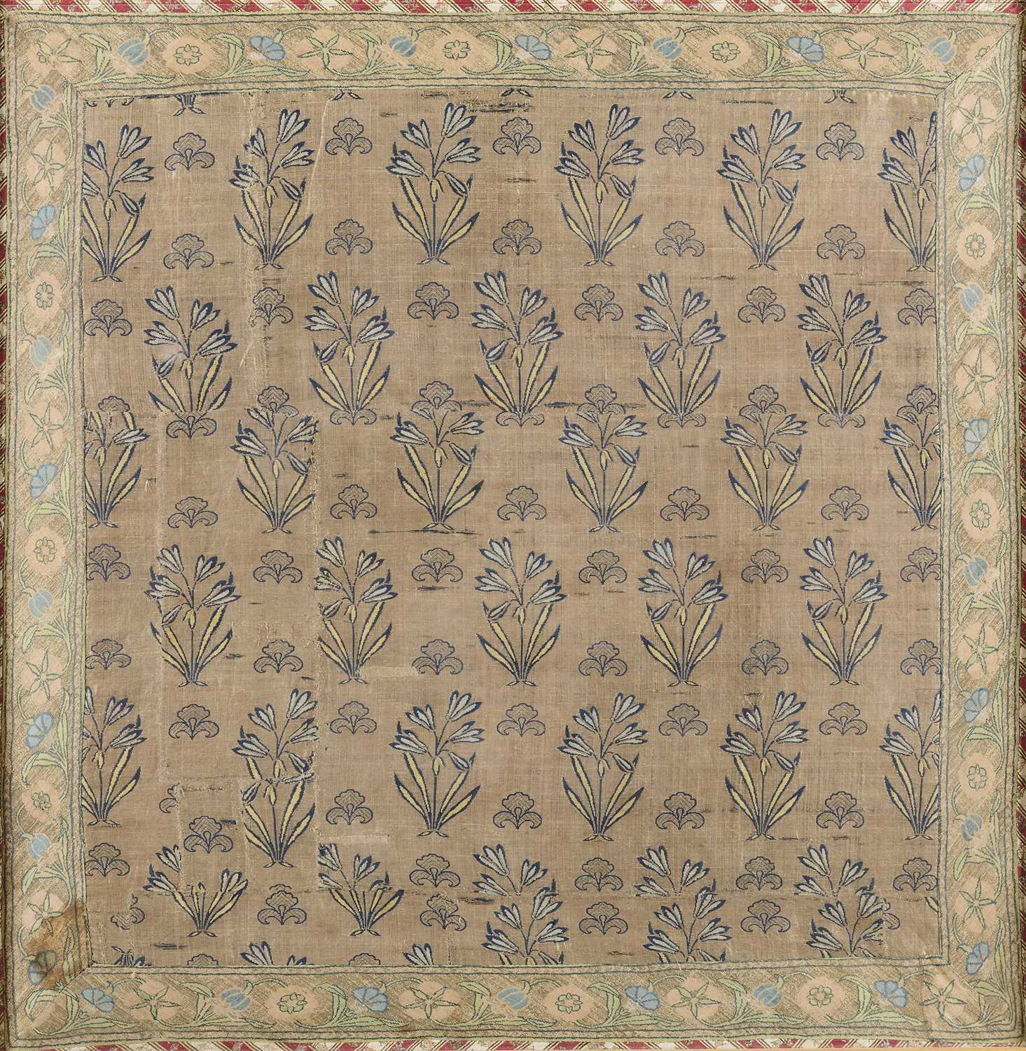 Lot 180 - A SAFAVID GILT-METAL BROCADE PANEL, PERSIA,