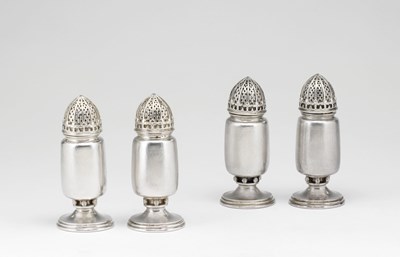 Lot 112 - A PAIR SILVER PEPPERETTES