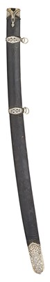 Lot 34 - A RARE OTTOMAN PALLASCH SCABBARD WITH NIELLOED SILVER-GILT MOUNTS, TURKEY, LATE 17TH CENTURY