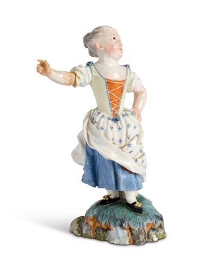 Lot 18 - TWO MEISSEN PORCELAIN FIGURES, CUPID IN DISGUISE AND A MAN SMOKING A PIPE, 18TH CENTURY