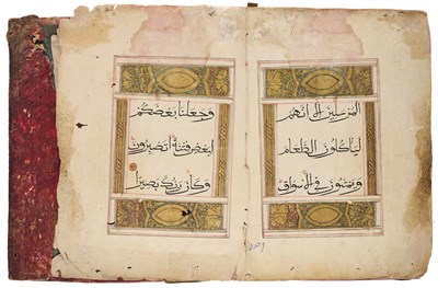 Lot 2 - TWO ILLUMINATED QUR'AN SECTIONS, CHINA, CIRCA 18TH/19TH CENTURY
