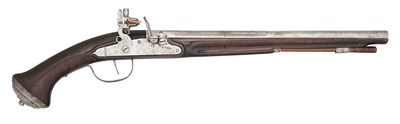 Lot 350 - A FRENCH 28 BORE FLINTLOCK HOLSTER PISTOL, CIRCA 1660
