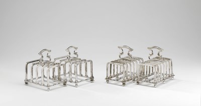 Lot 121 - A PAIR OF SILVER TOAST RACKS