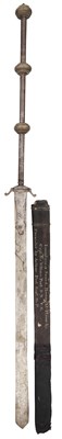 Lot 7 - A VERY RARE INDIAN EXECUTIONER’S SWORD BROUGHT HOME BY CAPT. SIR WILLIAM PEEL R.N., C.B.