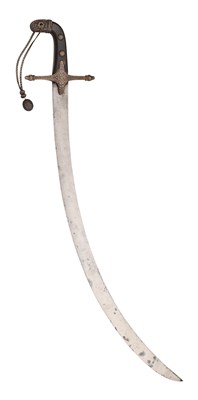 Lot 590 - A GEORGIAN OFFICER’S SABRE WITH SILVER-MOUNTED MAMELUKE HILT, EARLY 19TH CENTURY