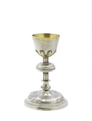 Lot 129 - A SPANISH SILVER CHALICE