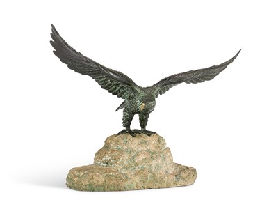 Lot 116 - A BRONZE FIGURE OF AN EAGLE, PROBABLY AUSTRIAN, CIRCA 1900