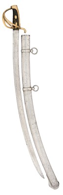 Lot 107 - A RARE POLISH HEAVY CAVALRY SABRE, DATED 1811