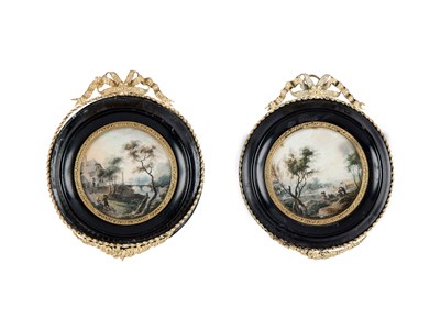 Lot 413 - A PAIR OF LANDSCAPE MINIATURES, MANNER OF WILLIAM JAMES MÜLLER (BRITISH 1812-1845)