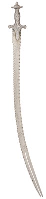 Lot 10 - AN UNUSUAL INDIAN TULWAR, 19TH CENTURY