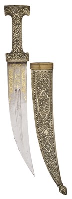 Lot 38 - AN OTTOMAN OR BALKAN SILVER-MOUNTED JAMBIYA, 19TH CENTURY