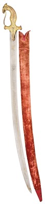 Lot 9 - AN INDIAN SWORD, 19TH CENTURY, PROBABLY KUTCH