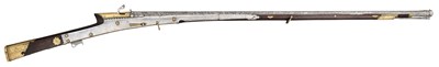 Lot 46 - AN INDIAN 28 BORE MATCHLOCK GUN (TORADAR) WITH CHISELLED BARREL, 19TH CENTURY