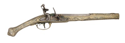 Lot 52 - A BALKAN 25 BORE FLINTLOCK HOLSTER PISTOL (ZLATKAS), BOKA KOTORSKA, 19TH CENTURY