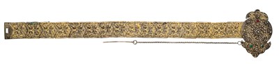 Lot 552 - A GREEK SILVER-GILT DRESS OR WEDDING BELT, 19TH CENTURY