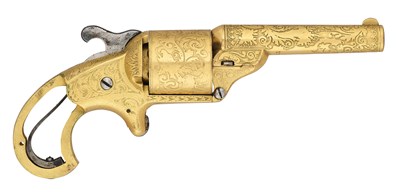 Lot 372 - AN AMERICAN .32 TEAT-FIRE MOORE’S PATENT FRONT-LOADING SIX-SHOT REVOLVER, NO. 19717, CIRCA 1864-70