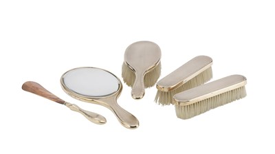 Lot 167 - A 9 CARAT GOLD DRESSING TABLE SET