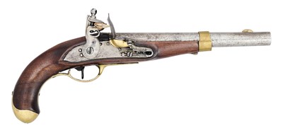 Lot 269 - A 14 BORE GERMAN (SAXON) FLINTLOCK PISTOL, CIRCA 1830-40