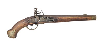 Lot 263 - A 16 BORE GERMAN (PRUSSIAN) MODEL 1789 FLINTLOCK HOLSTER PISTOL