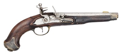Lot 264 - A 20 BORE GERMAN (PRUSSIAN) MODEL 1789/1815 FLINTLOCK HOLSTER PISTOL