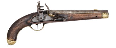 Lot 265 - A 16 BORE GERMAN (PRUSSIAN) PISTOL OF MODEL 1823 TYPE