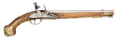 Lot 239 - A 14 BORE GERMAN (BADEN) MODEL 1762 FLINTOCK HUSSAR PISTOL