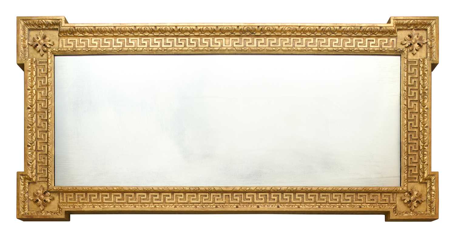 Lot 38 - A LARGE GILT WOOD MIRROR, 2OTH CENTURY