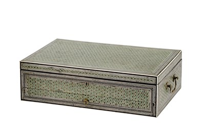 Lot 3 - AN INDIAN-COLONIAL SADELI MOSAIC WORKBOX