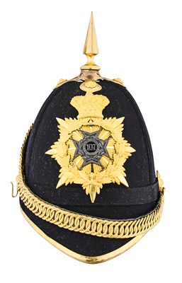 Lot 182 - AN OFFICER'S HELMET OF THE 107TH BENGAL INFANTRY
