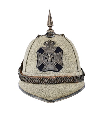 Lot 186 - A VICTORIAN OFFICER'S HELMET OF THE CIVIL SERVICE RIFLE VOLUNTEER CORPS