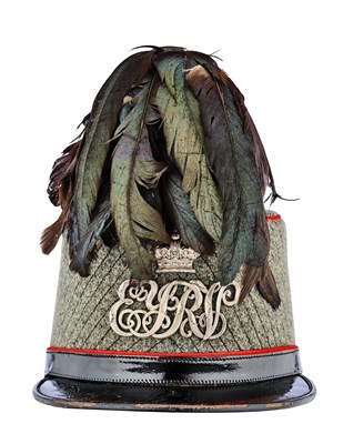 Lot 643 - A SHAKO OF THE EAST YORKSHIRE RIFLE VOLUNTEERS